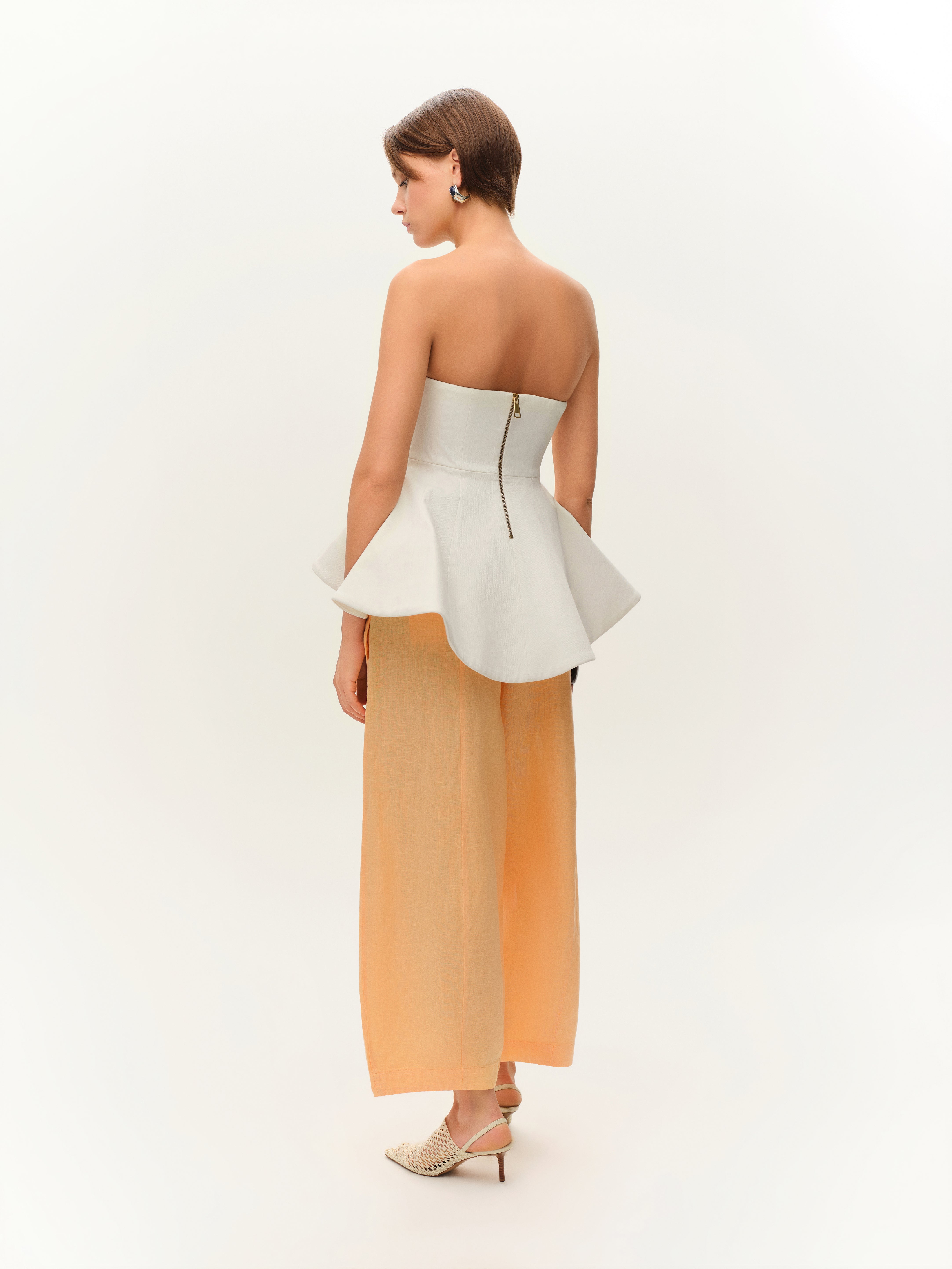 Krem Peplum Bustiyer görünüm 5 - Fe Silhouette